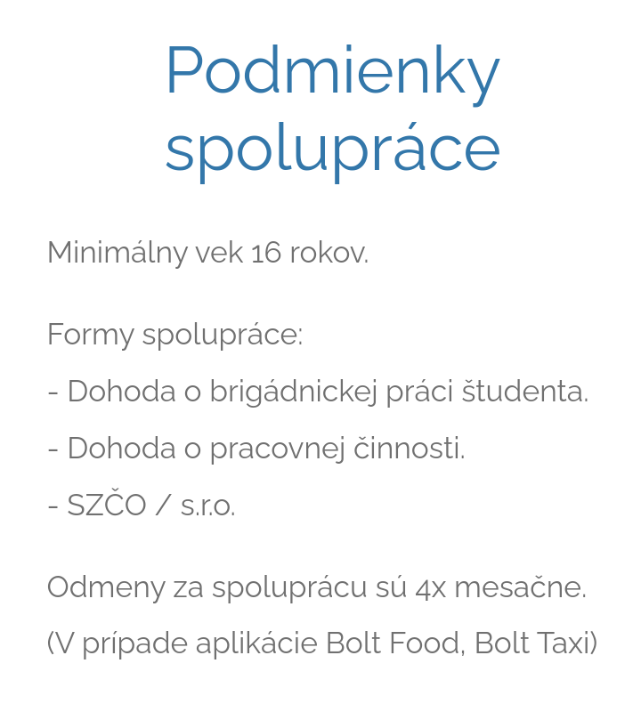 Kuriér Bolt food v Prešove