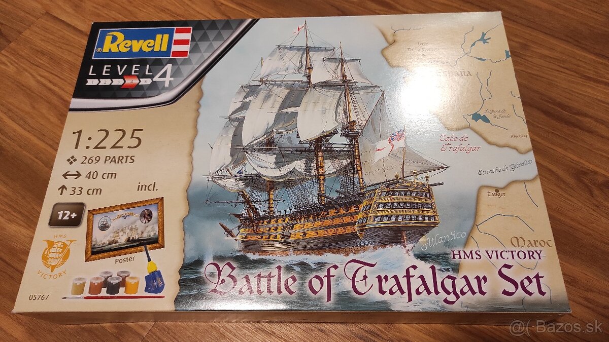 REVELL HMS victory 1:225 battle of traflagar set