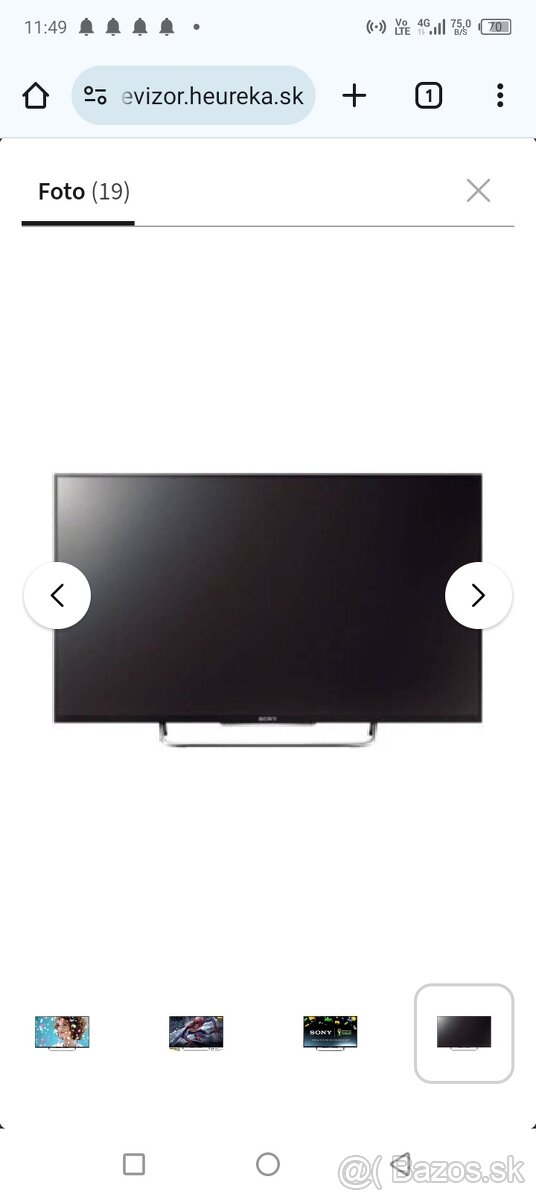 Sony Bravia  70wb kdl