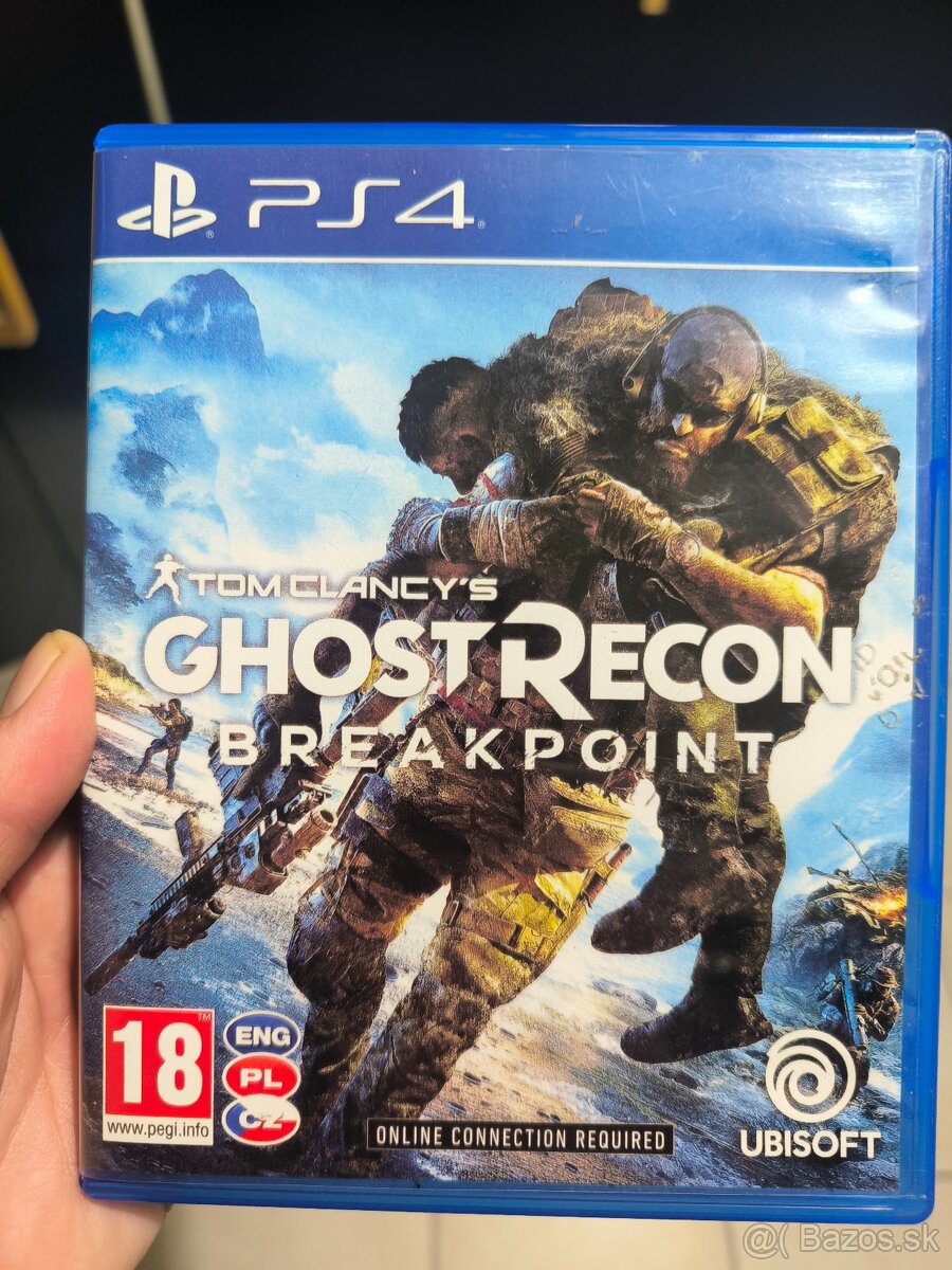 Hry na PS4 (Hitman 2 a Ghost recon break point