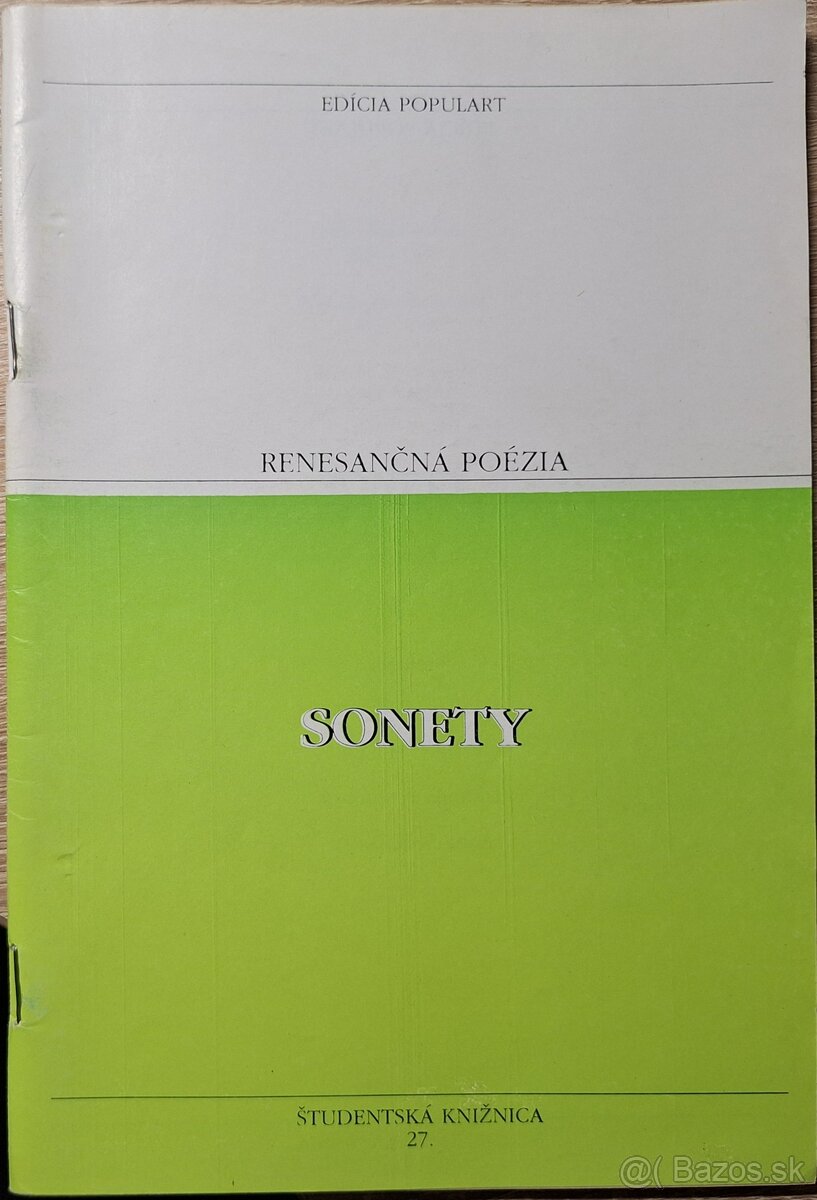 Sonety od F. Petrarca, M. Buonarroti a W. Shakespeare