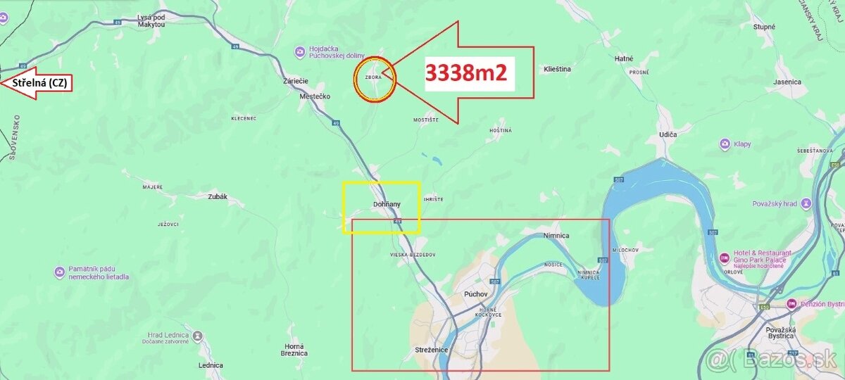 Pozemok DOHŇANY, časť ZBORA- cca. 6km od mesta PÚCHOV