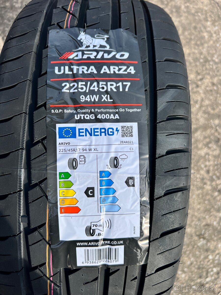 225/45R17 nové letné pneumatiky