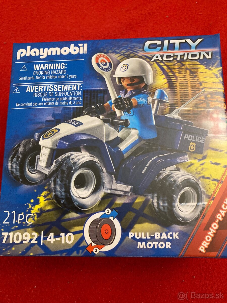 Nová nerozbalená sada Playmobil policajná štvrkolka