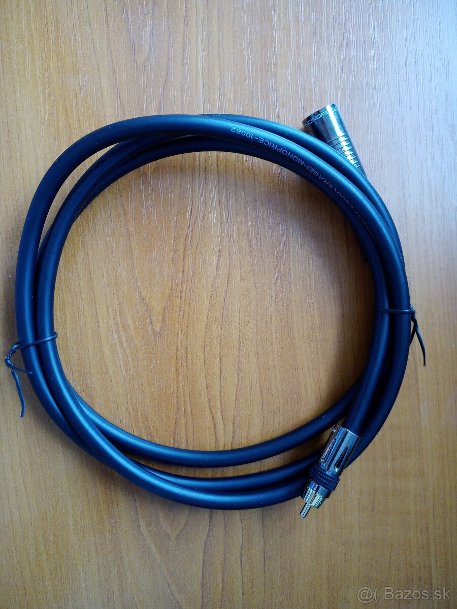 Audio kabel XLR samec - RCA samec