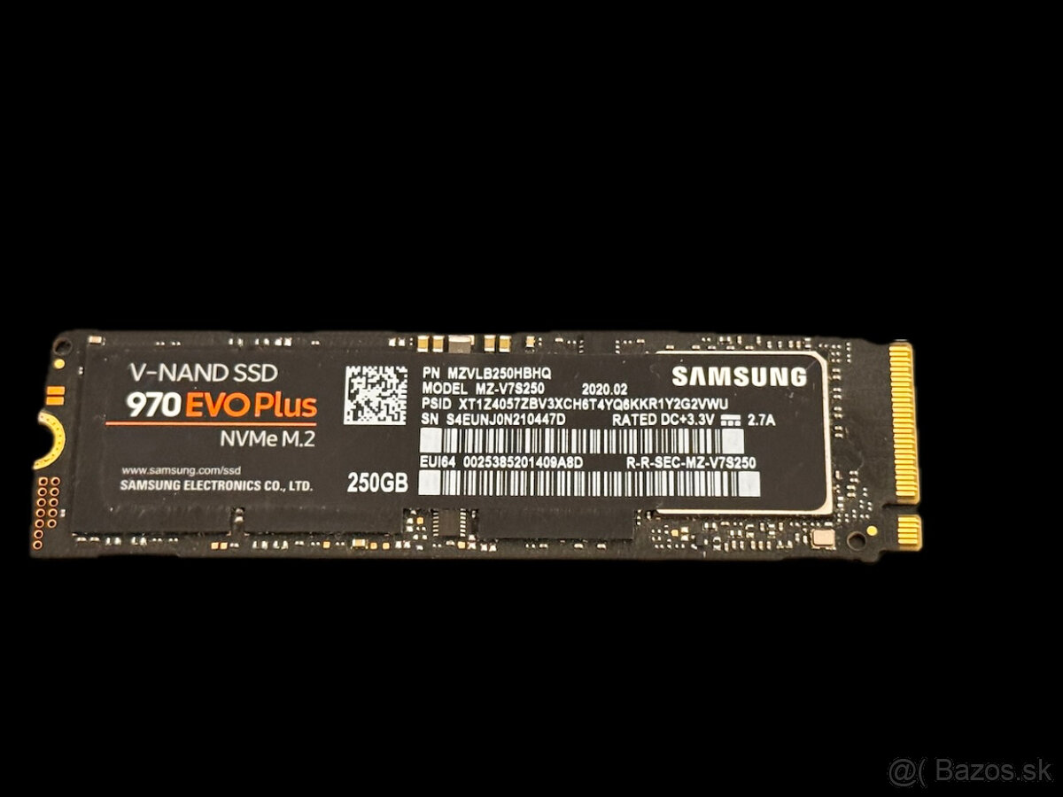 SSD 250GB Samsung 970 Evo Plus