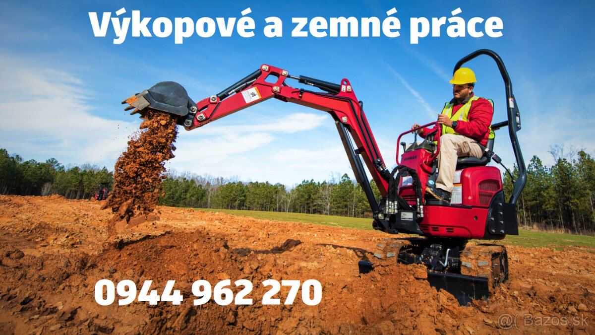 Výkopové práce a zemné práce, autodoprava -sklápač