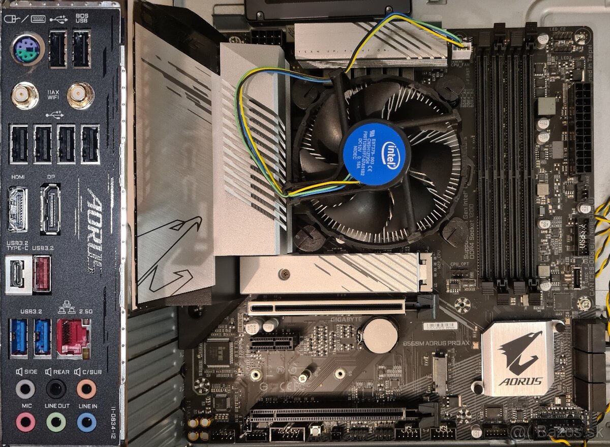 gigabyte B560M aorus pro Ax + intel g6405 + 32GB ram