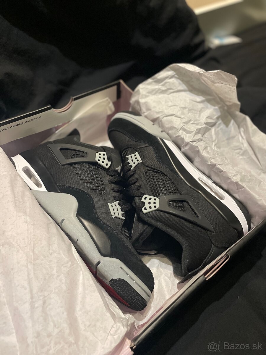 Air Jordan 4 Retro Black Canvas EU44