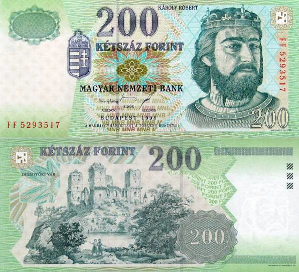 200 Forintov Maďarsko 1998, P178a UNC
