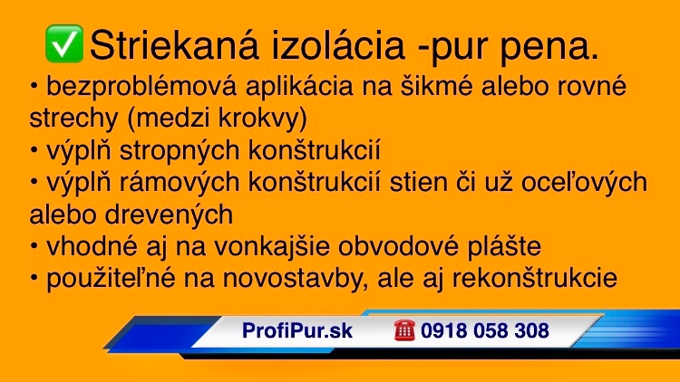 Striekaná izolácia-pur pena.