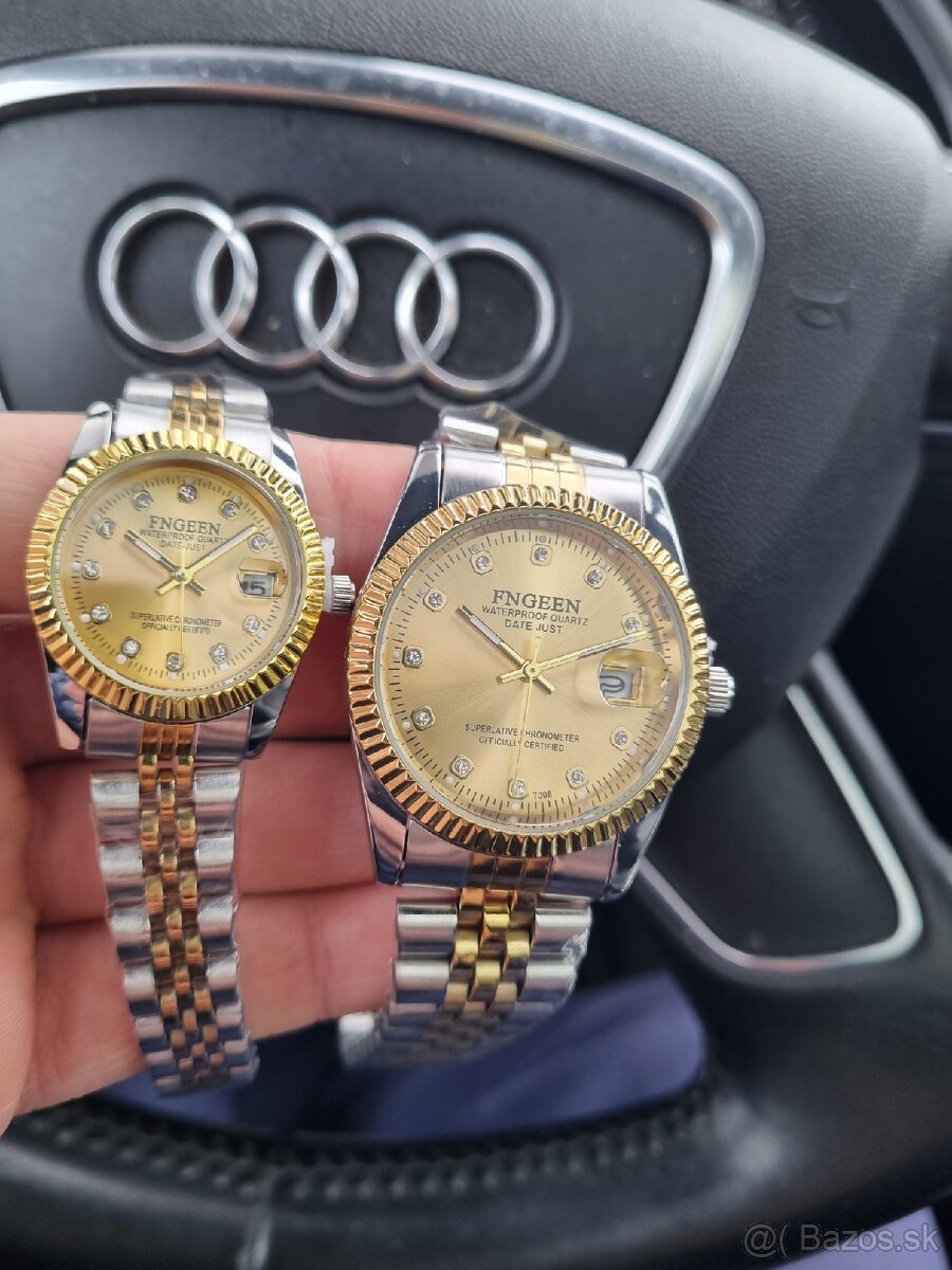 2ks. Nové hodinky FNGREEN (DateJust) two tone elegantné