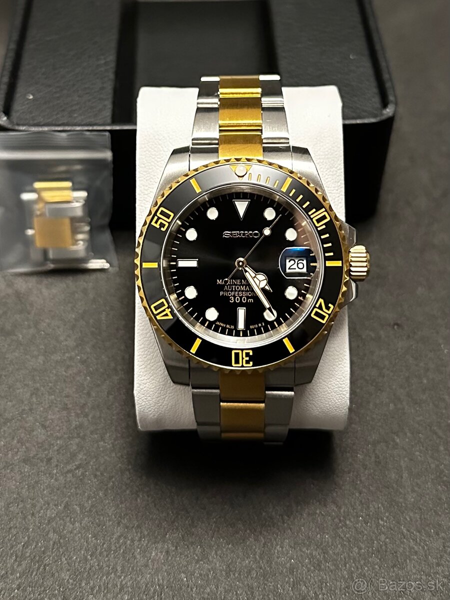 Seiko mod SUBMARINER Bicolor Gold