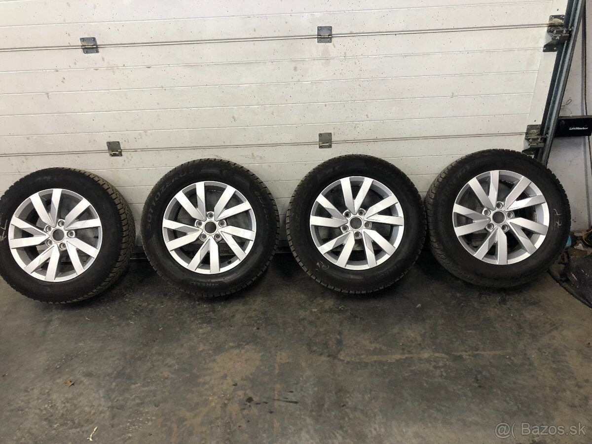 Predám orig. vw disky r16 + zimné pneu 215/60/r16