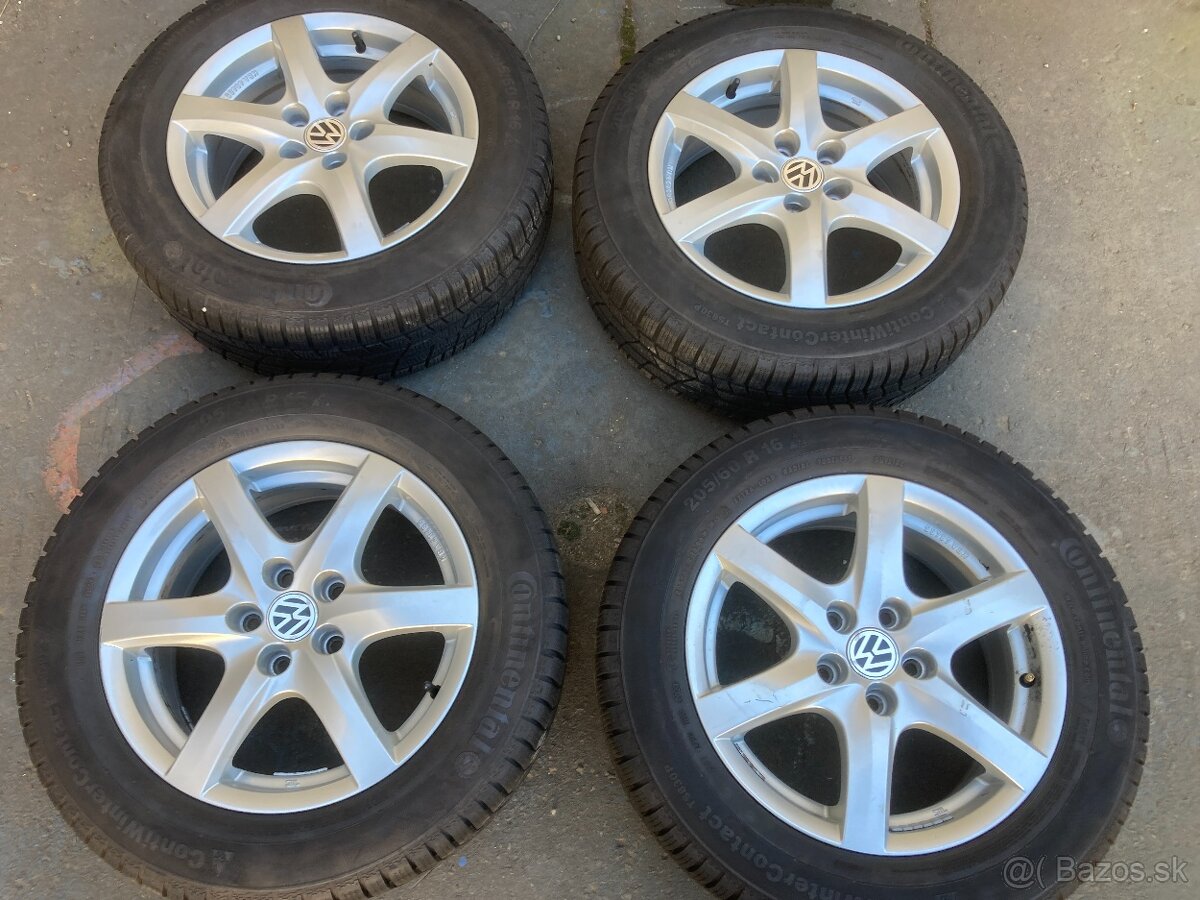 215/60R16 J6,5x16 Continental  VW zimne