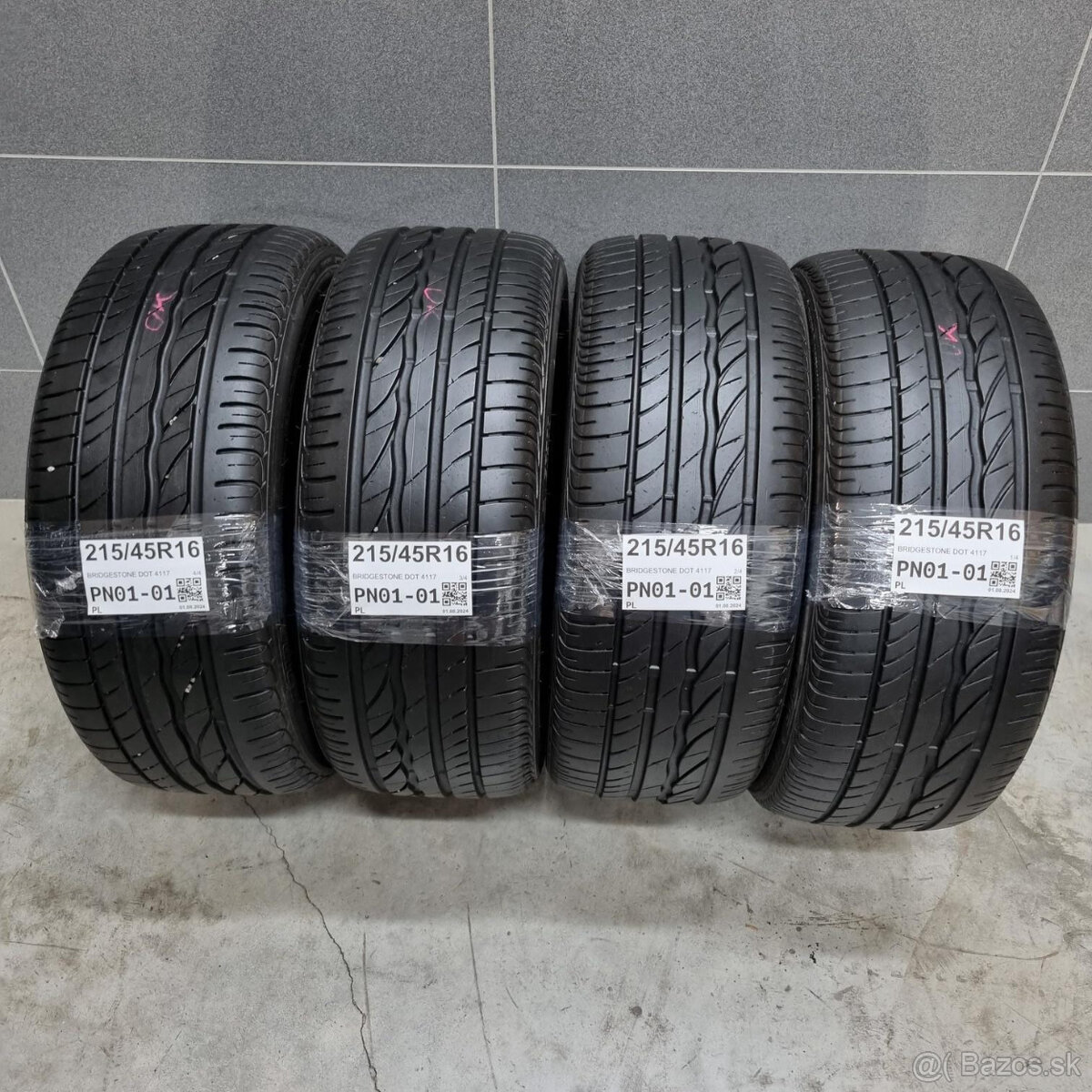 Letné pneumatiky 215/45 R16 BRIDGESTONE DOT4117