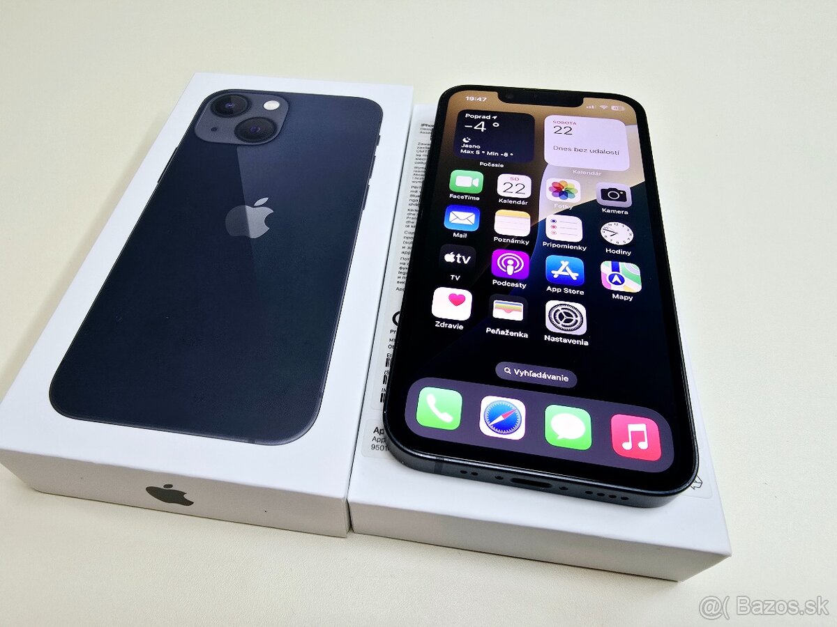 APPLE IPHONE 13 mini 128GB Midnight,Nová Baterka 100%