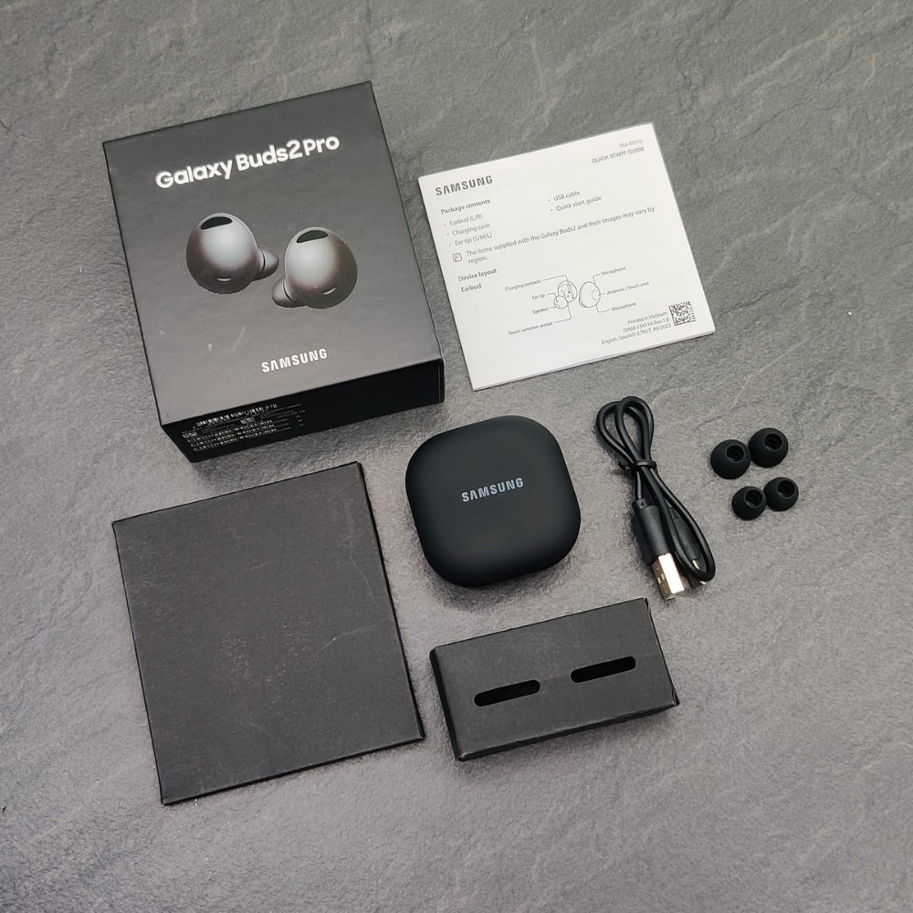 Samsung Galaxy Buds 2 Pro grafitove + Spigen Armor Puzdro