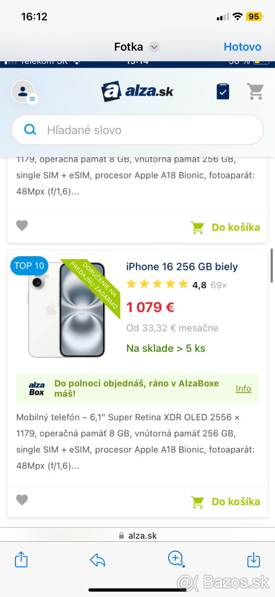 Predam uplne novy Iphone 16 256GB