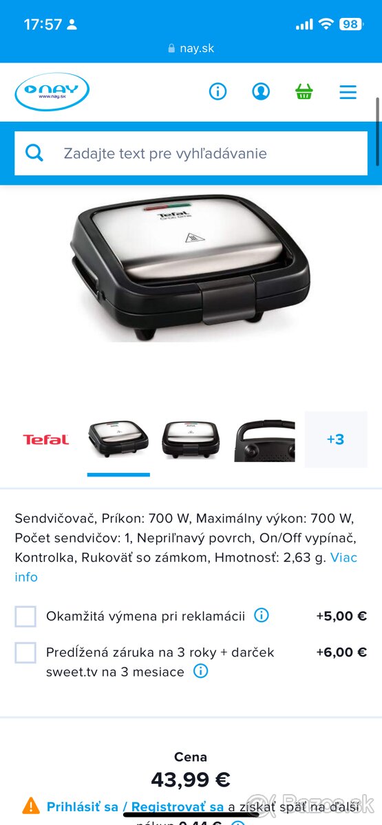 Sendvicovac TEFAL