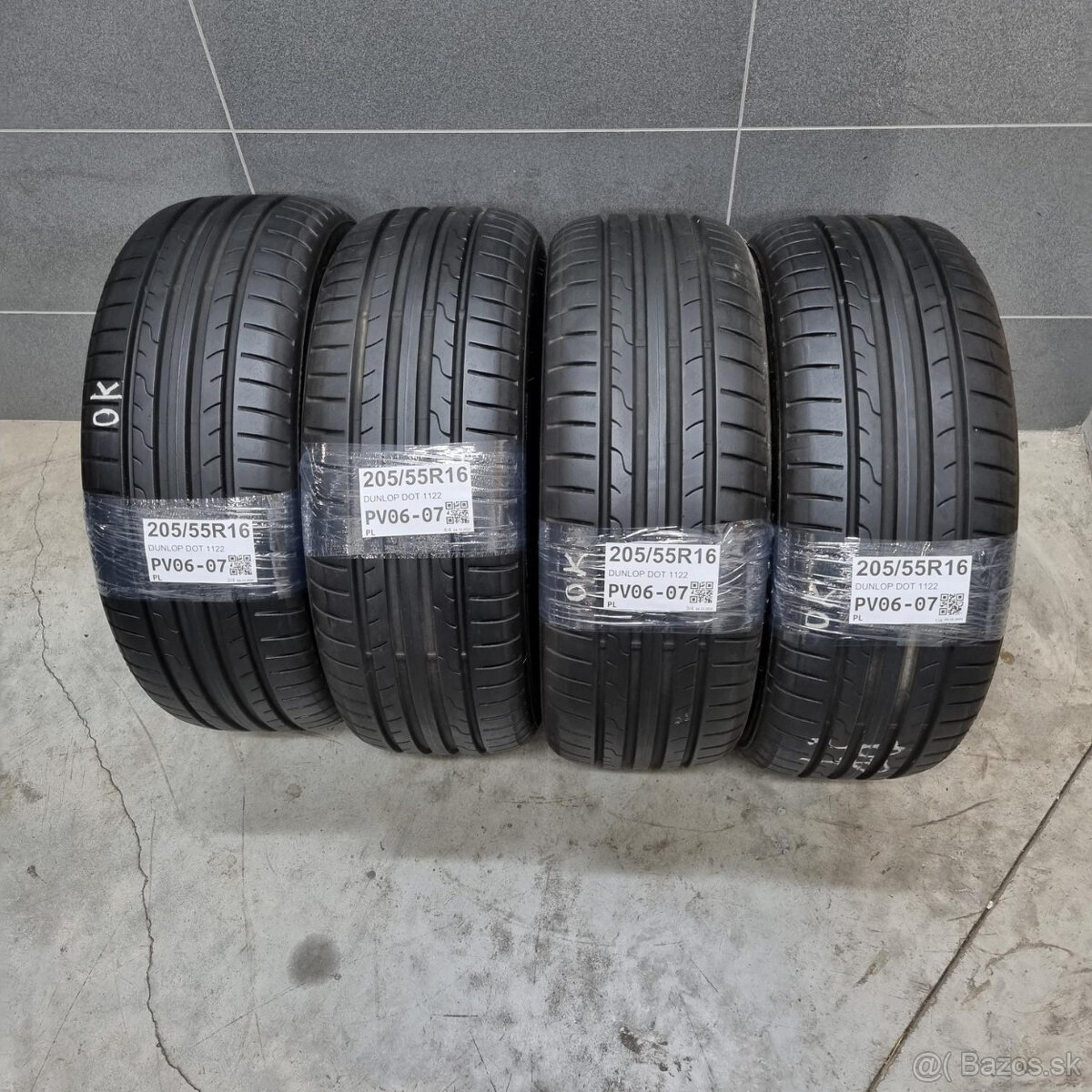 Letné pneumatiky 205/55 R16 DUNLOP DOT1122