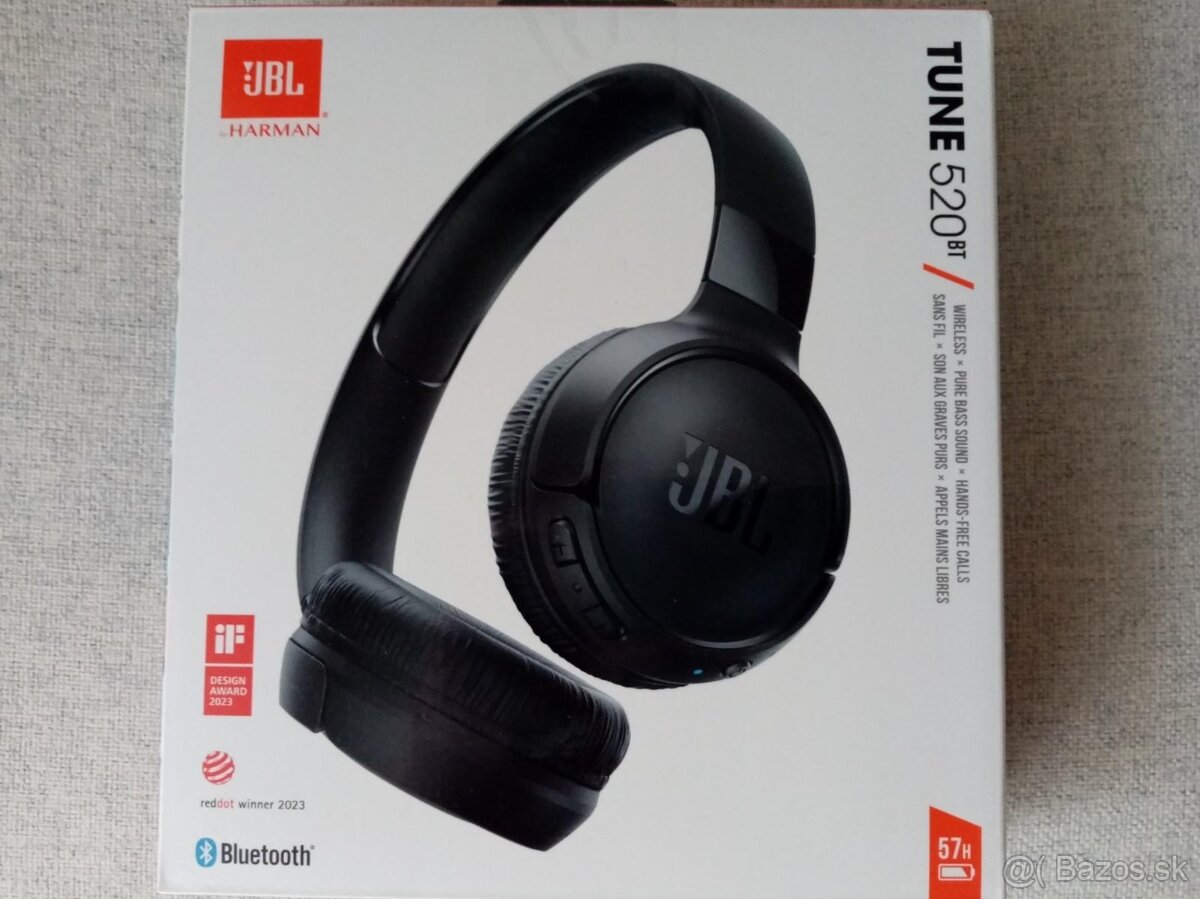 Predám slúchadlá JBL Tune 520BT, nové, záruka