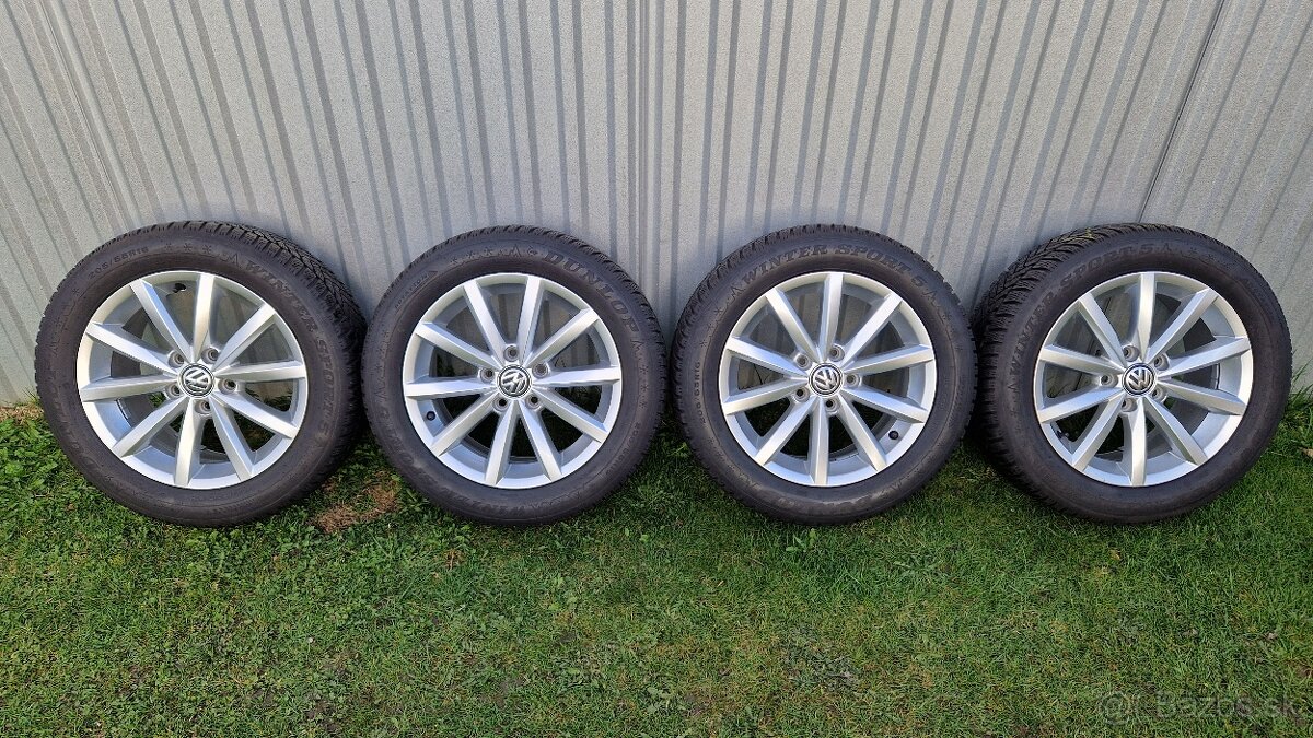 Zimná sada originál VW Golf 7, 5x112 R16 + pneu 205/55 R16