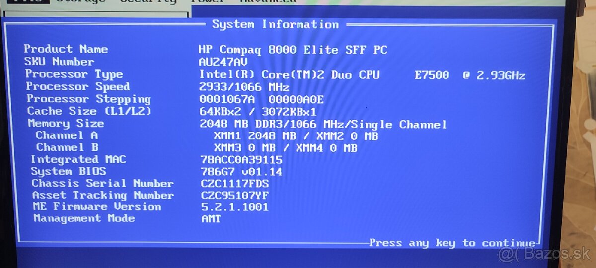 HP COMPAQ 8000 Elite SFF