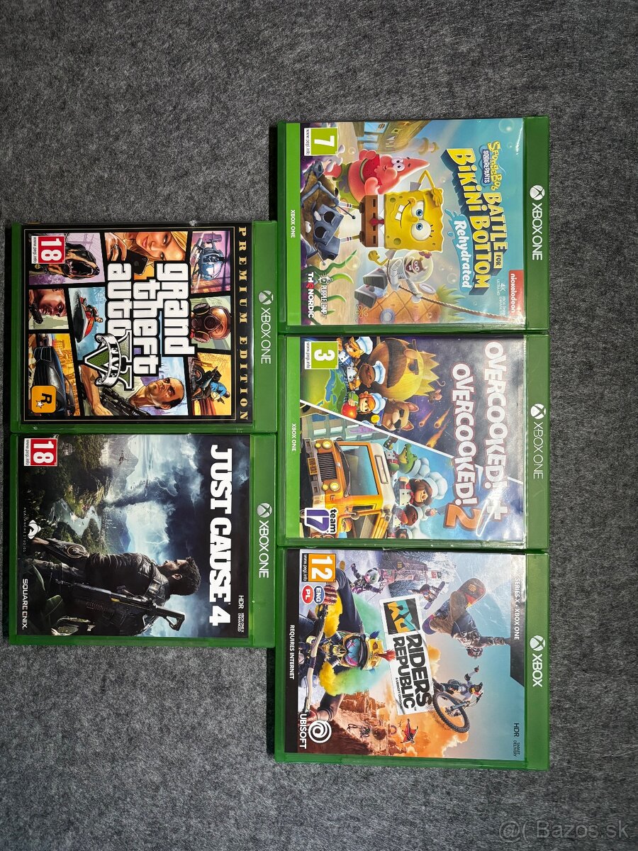 Xbox One hry – GTA V, Just Cause 4, Overcooked, Riders Repub