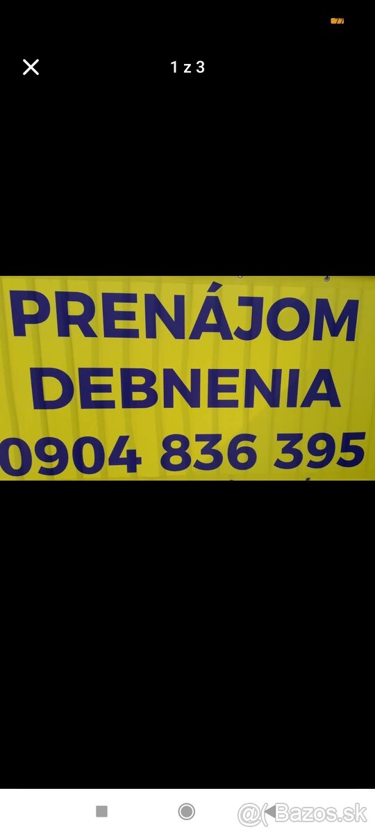 Prenájom debnenia