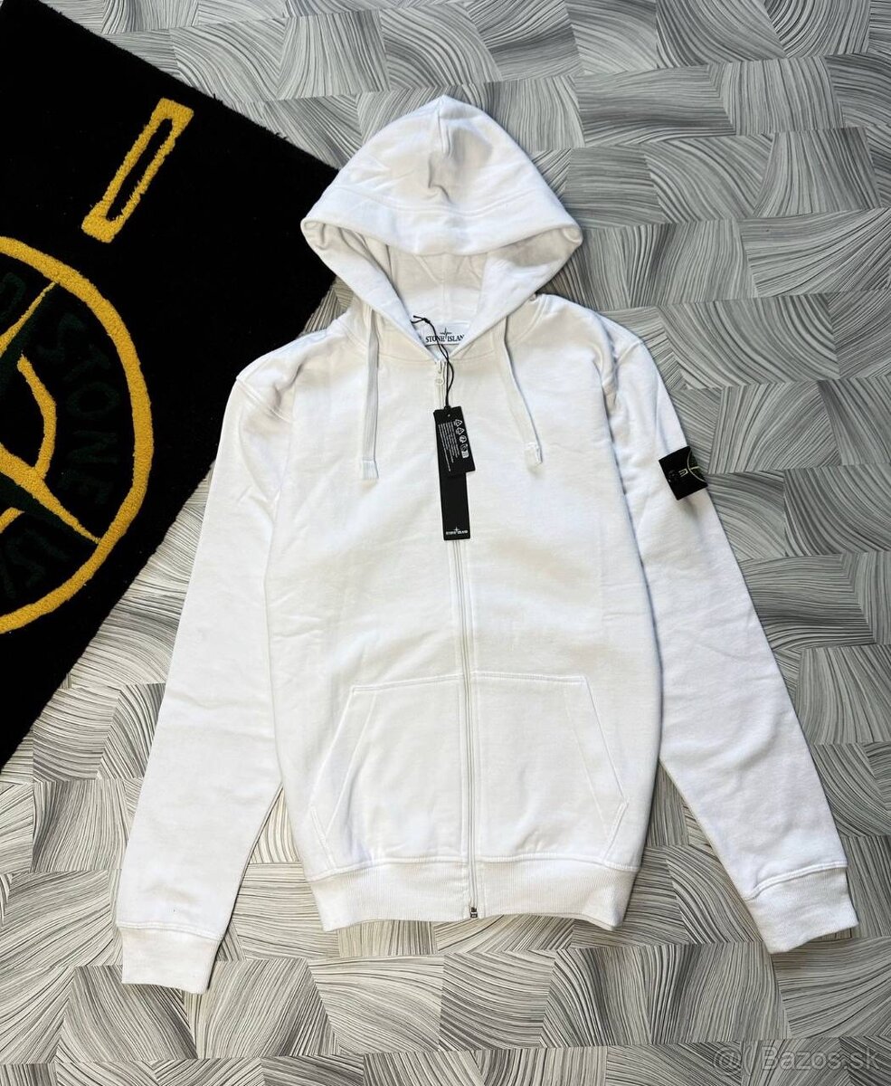 Stone island mikina nové ZIP hoodie biela farba  velkost S M