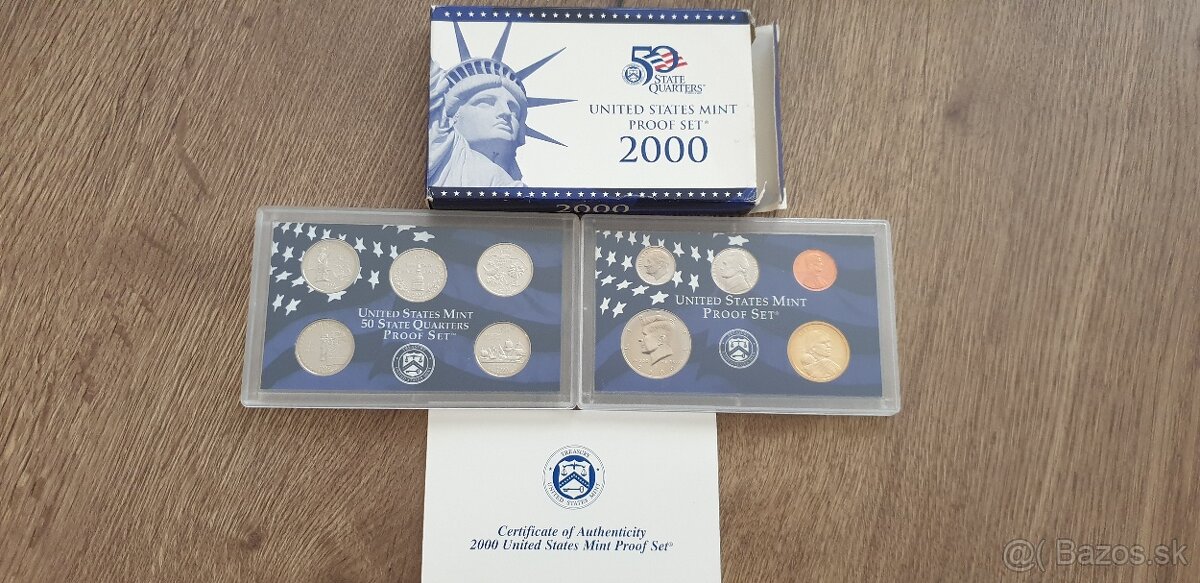 U.S. MINT PROOF SETS - 6 sád vybrané ročníky