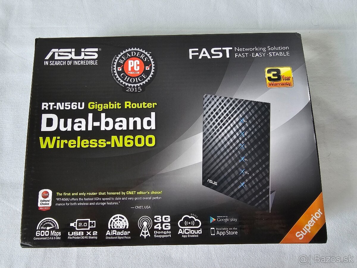 NOVÝ WiFi router Asus dual band wireless n600 rtn56u