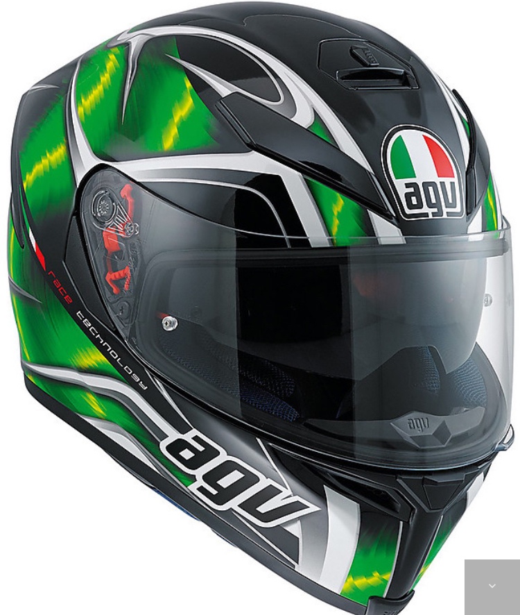 AGV K5 Helmet - Hurricane Black / Green / White