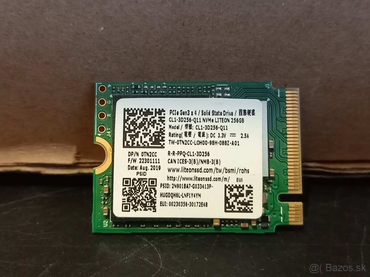 256GB M.2 NVMe SSD 2230 LiteOn