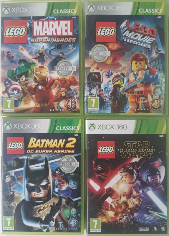 4 Lego hry pre XBOX 360