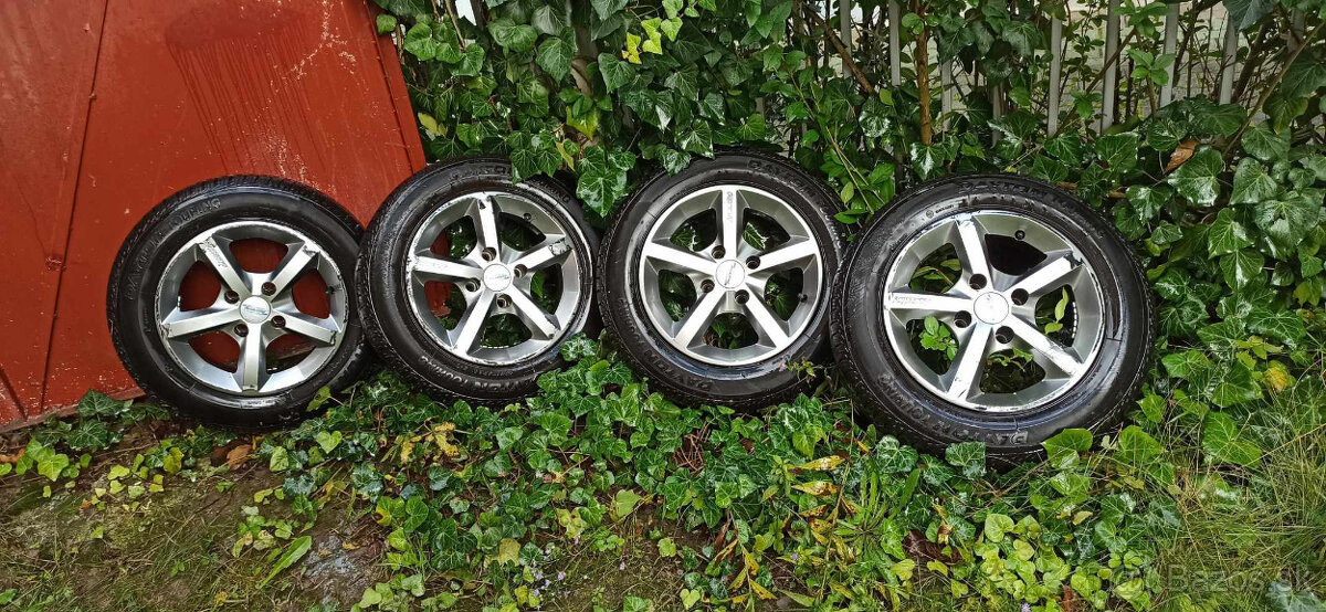 kolesáR14 + letné pneu. 165/70/81T z peugeot 206