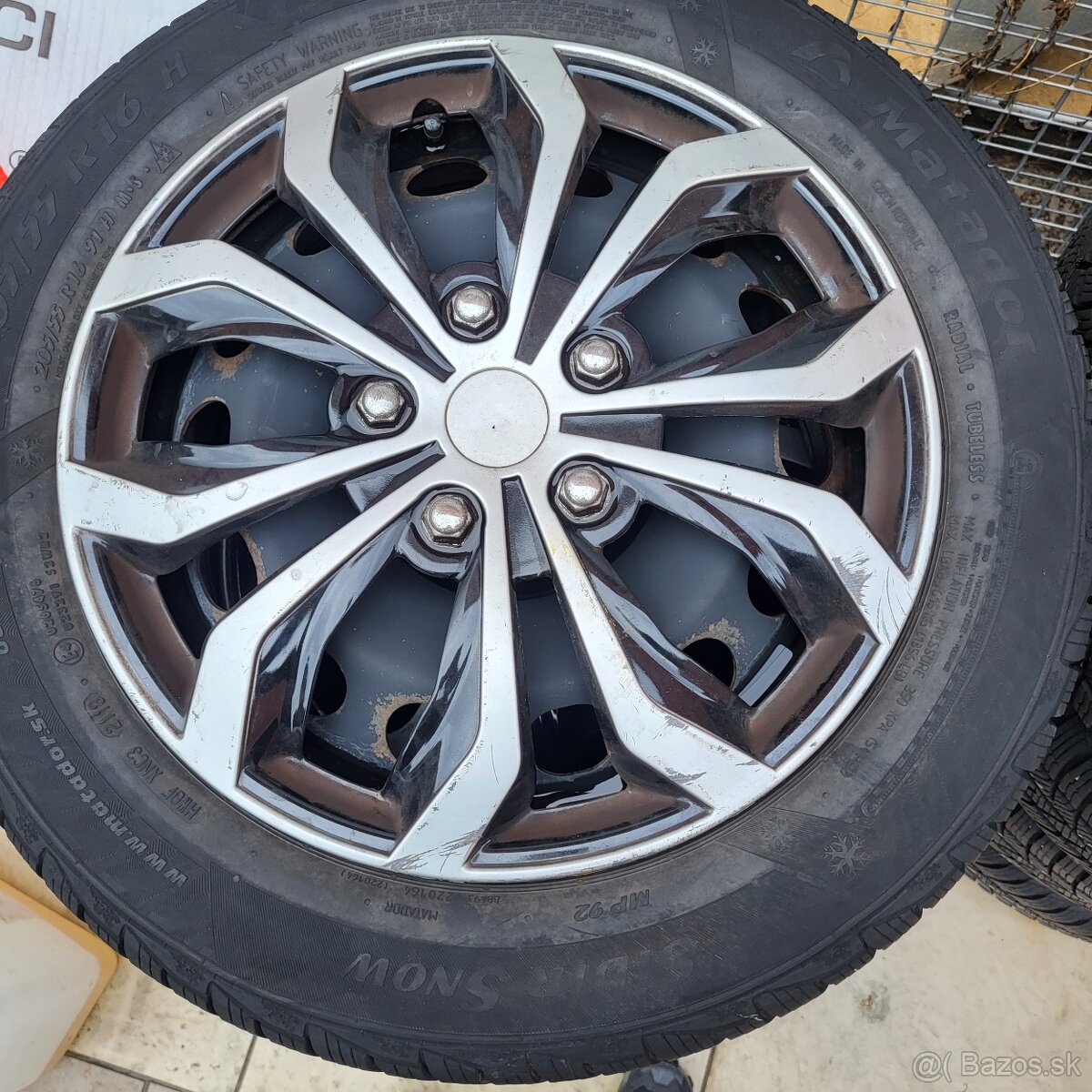 predám plechové disky s pneu 5x112r16 vw,audi,seat