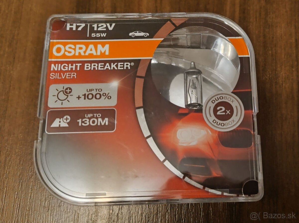 Osram Žiarovky 2 KS 12V 55W H7box PX26d Night breaker silver