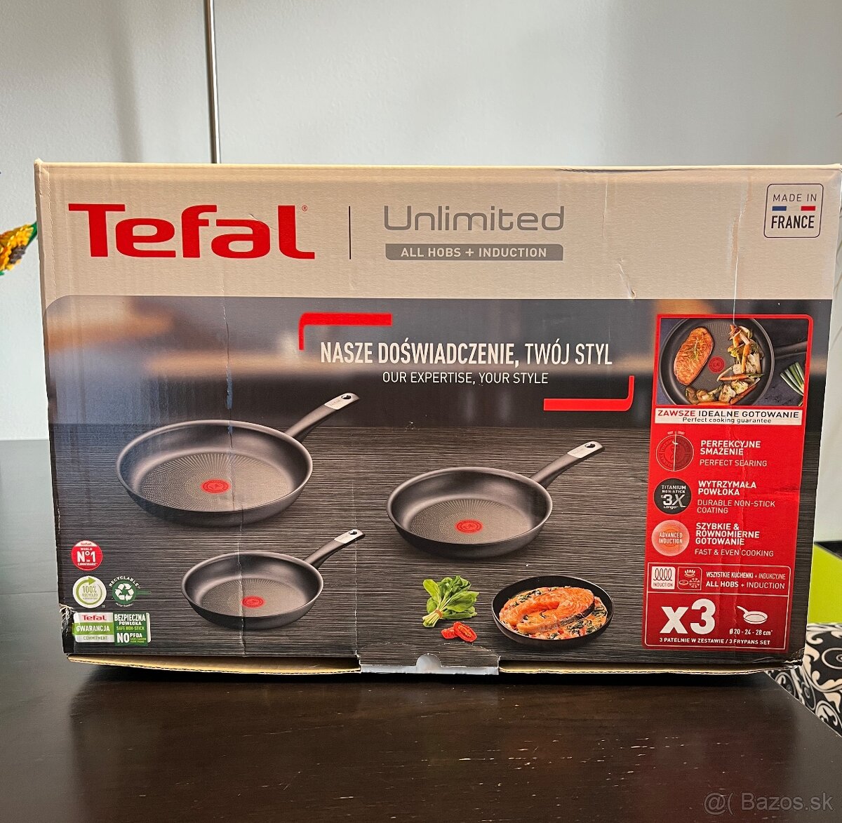 Tefal Unlimited 20/24/28 cm titán, indukcia