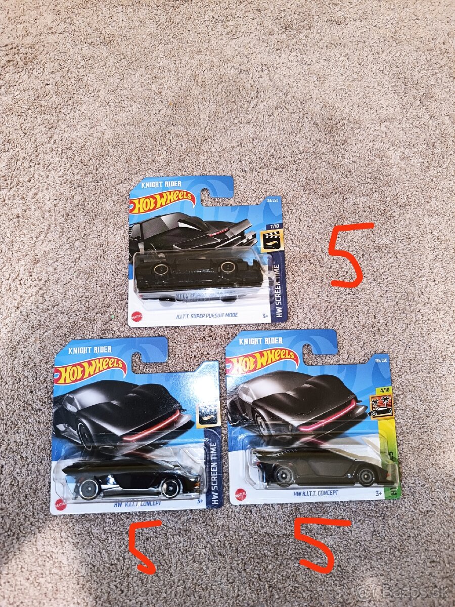 Autíčka Hotwheels KITT Delorean