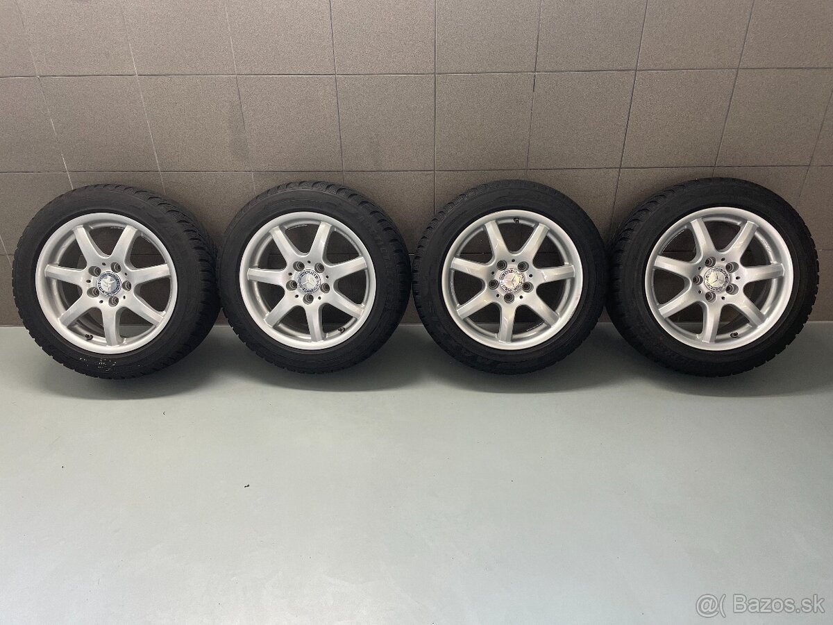 Disky Mercedes 7 J x 16 + pneumatiky 205/55 R16  zimne