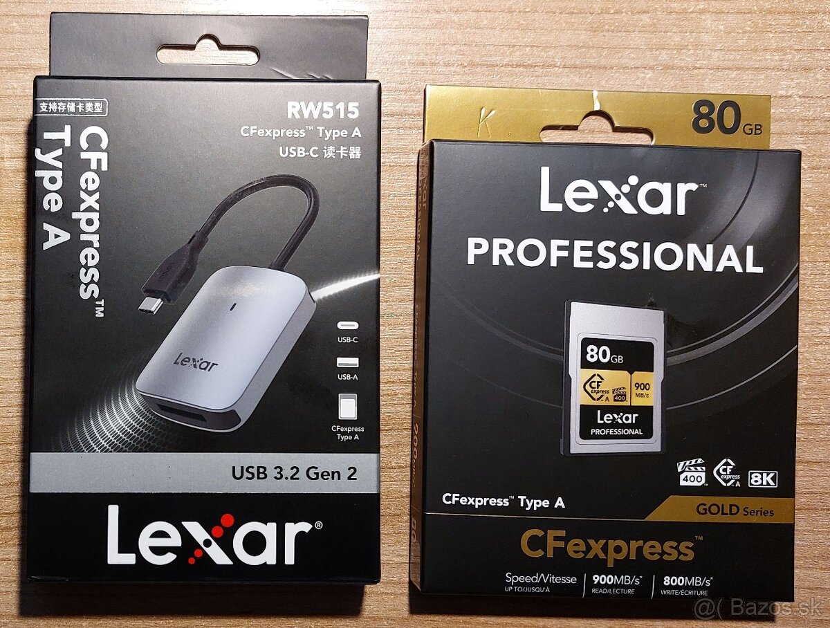 Predam CFexpress kartu Lexar typ A 80 GB s citackou