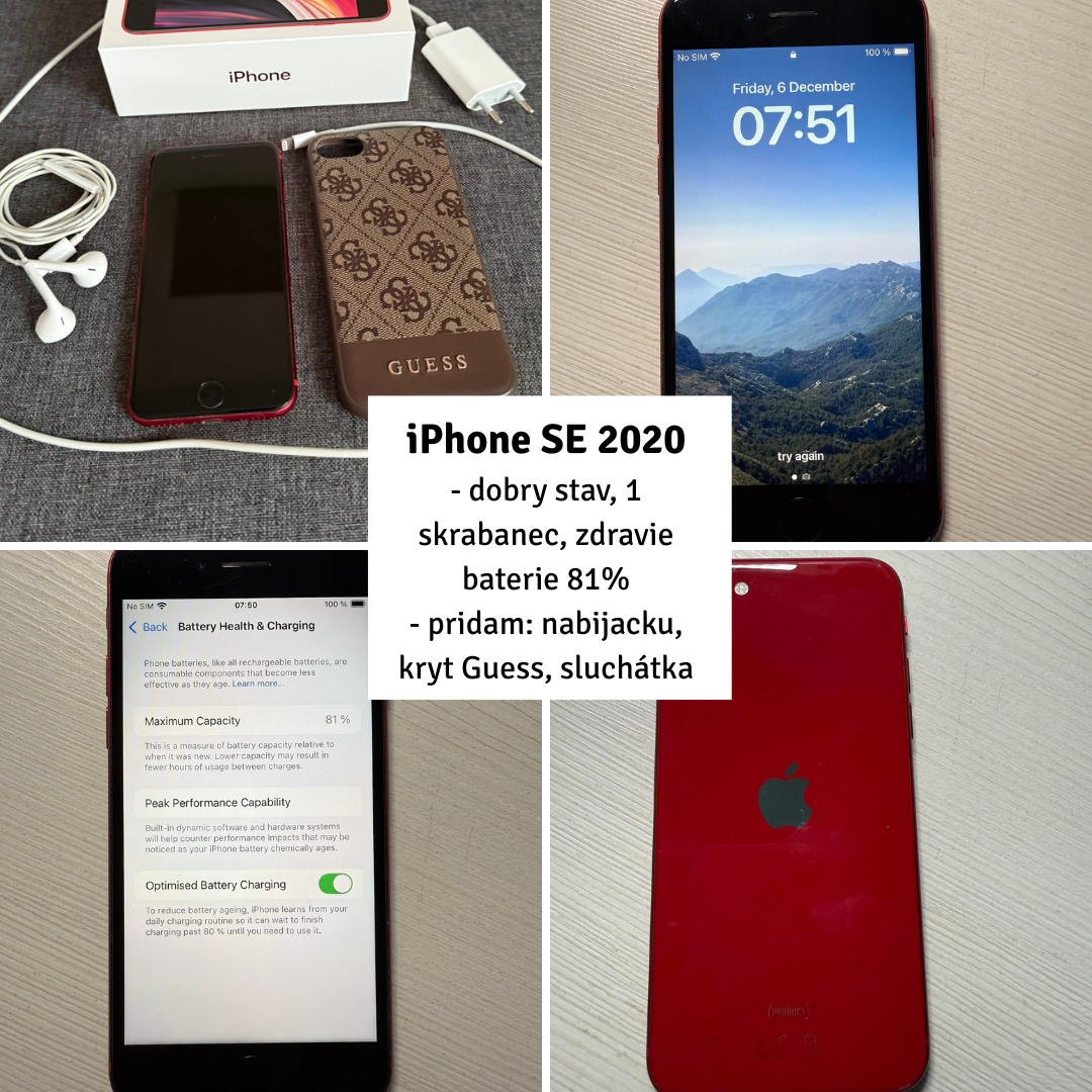 iPhone SE 2020 červený