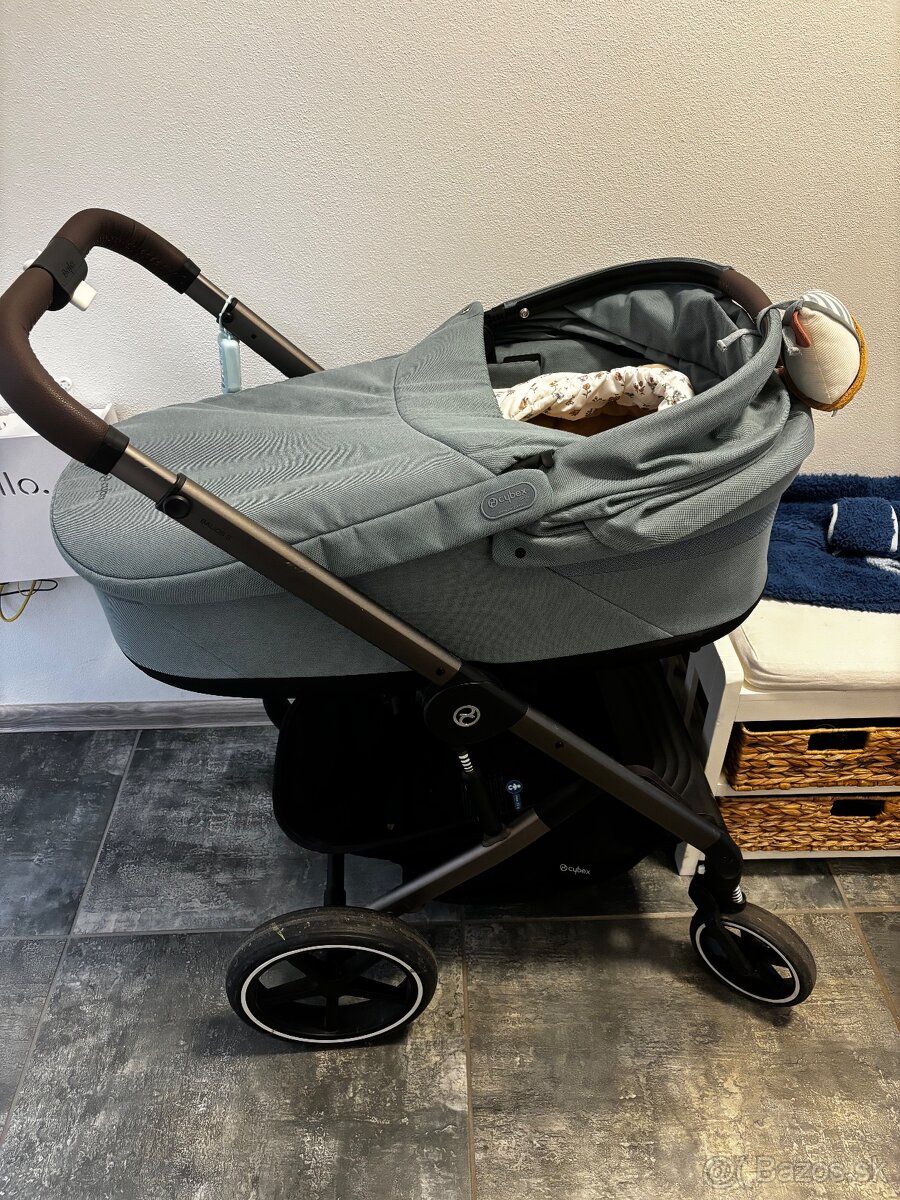 CYBEX 3v1 Balios S Lux Black Sky Blue  + vajíčko + isofix