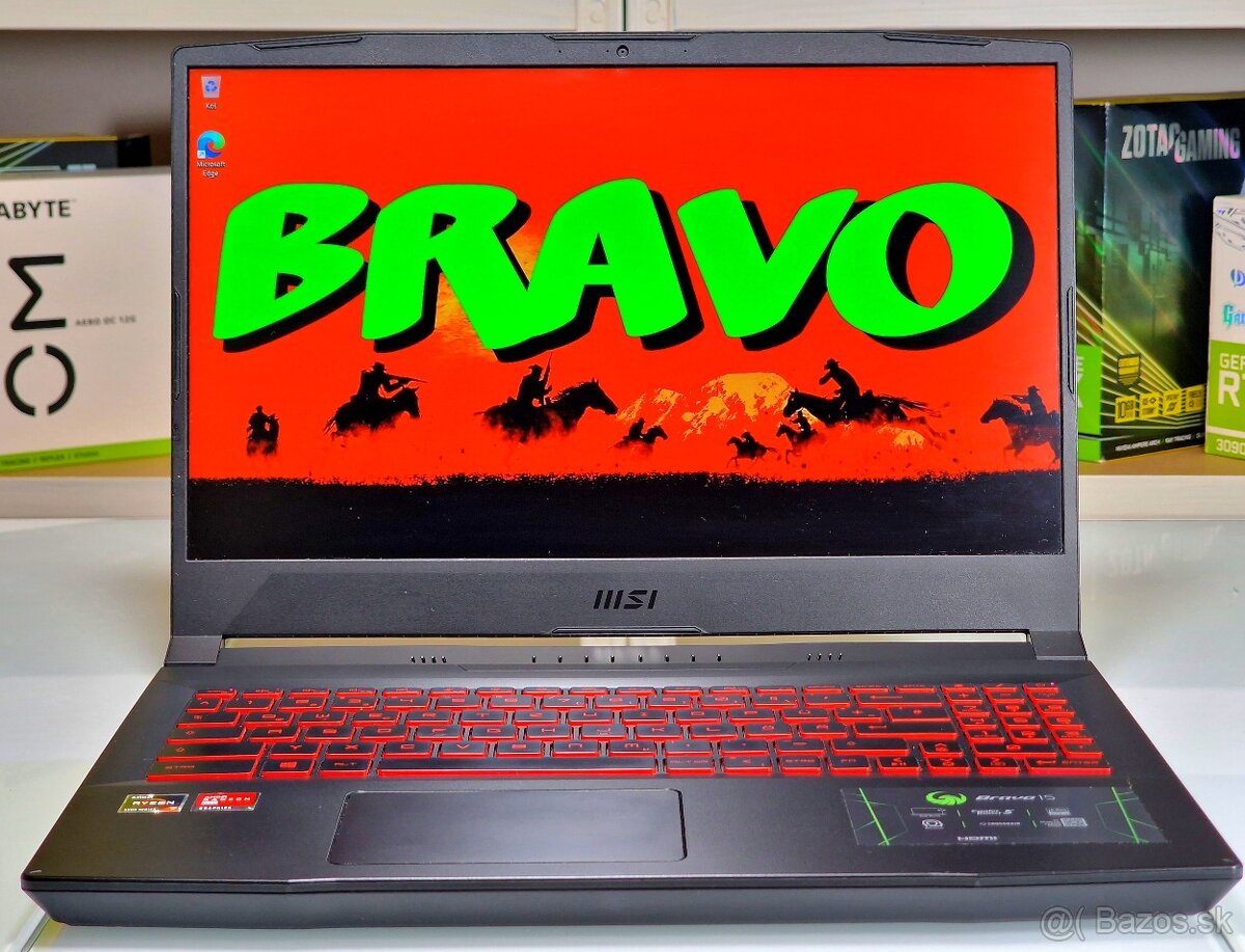 Herný notebook MSI BRAVO | RYZEN 5800H | 144Hz | RX 5500M