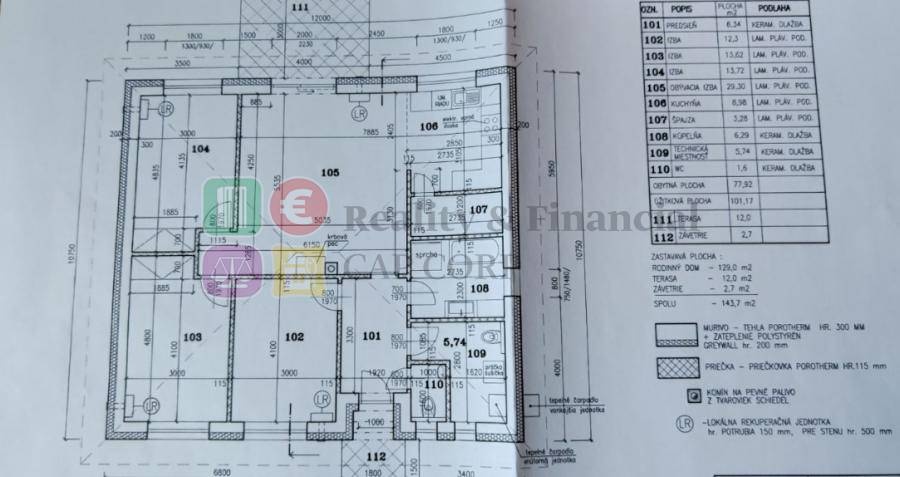 Predaj 4- izb. RD, Novostavba, Mojmírovce,129m2,poz. 6,53á