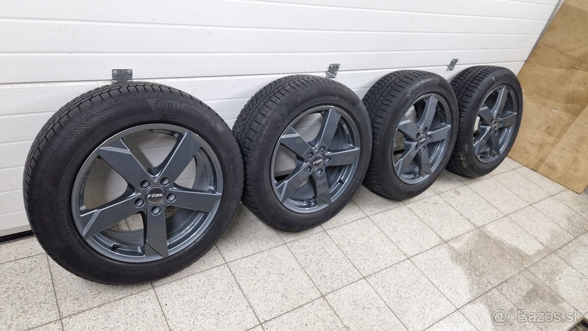 Zimné alu 235/55R18, Rial 5x112, 8J, ET 40. Tiguan, Kodiaq