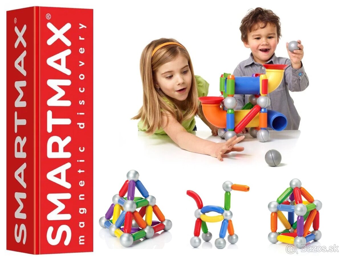 Magnetická stavebnica SmartMax - Veľká sada 120+ dielov