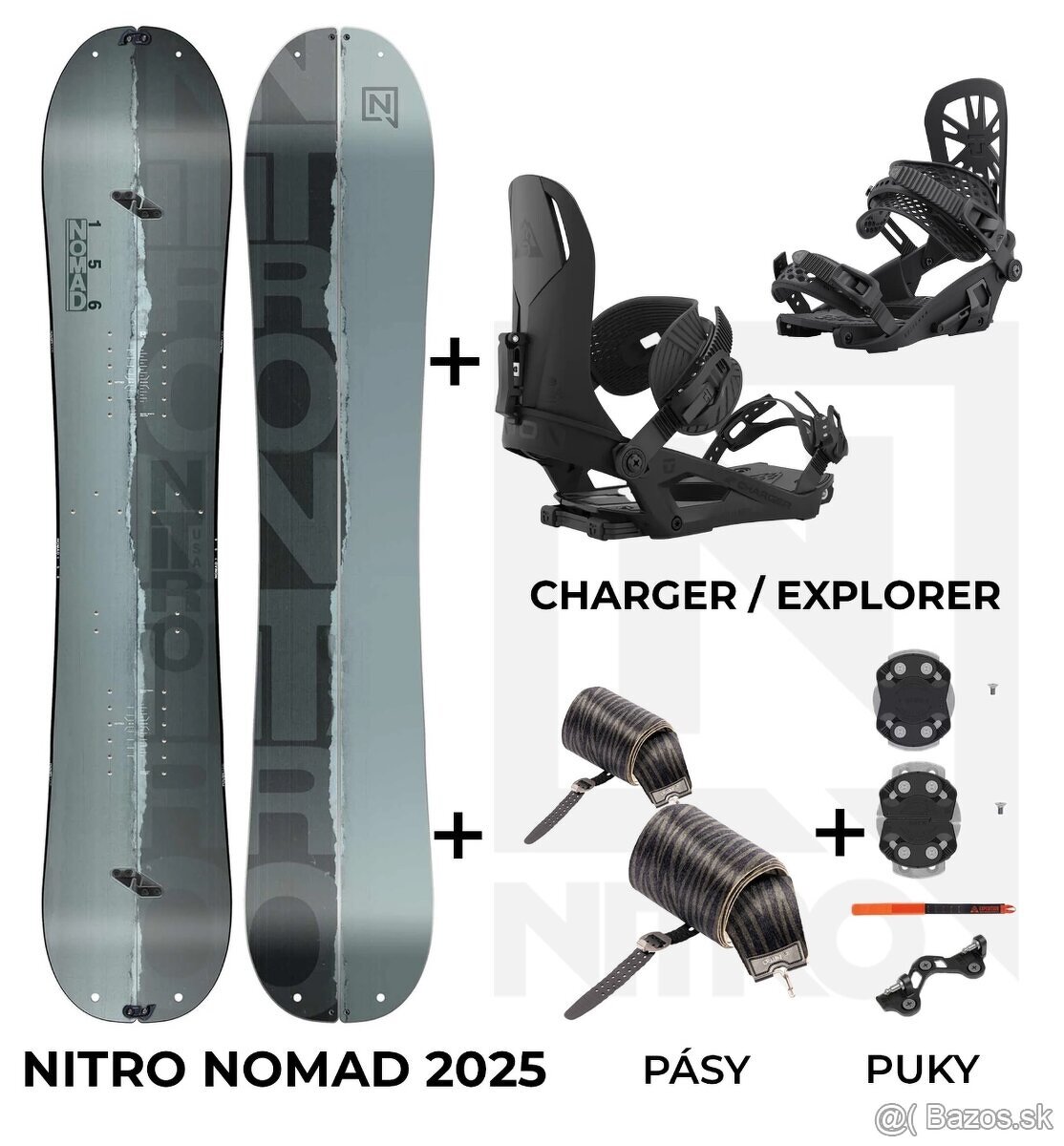 Nový NITRO Nomad 2025 splitboard set